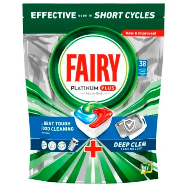 Средство для посудомоечных машин Fairy Platinum Plus All in One Deep Clean  photo 1 Средство для посудомоечных машин Fairy Platinum Plus All in One Deep Clean  photo 1