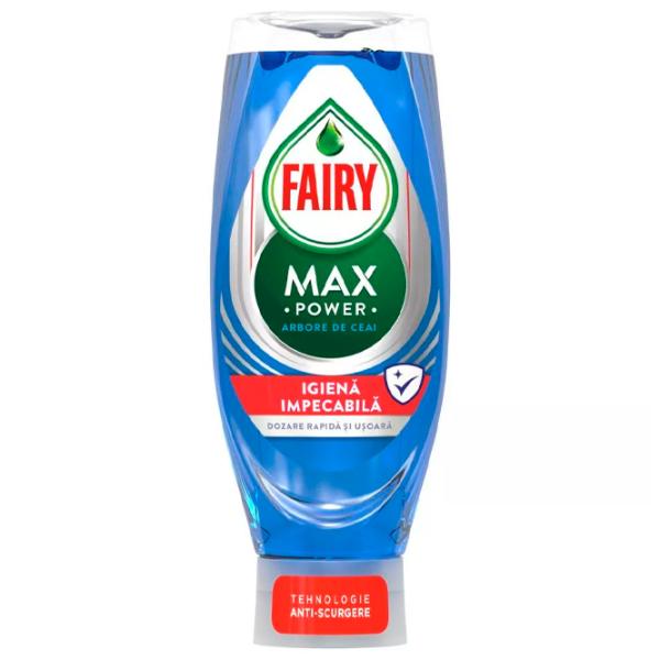 Средство для мытья посуды Fairy Max Power 0.65 л/ Чайное дерево photo 1 Средство для мытья посуды Fairy Max Power 0.65 л/ Чайное дерево photo 1