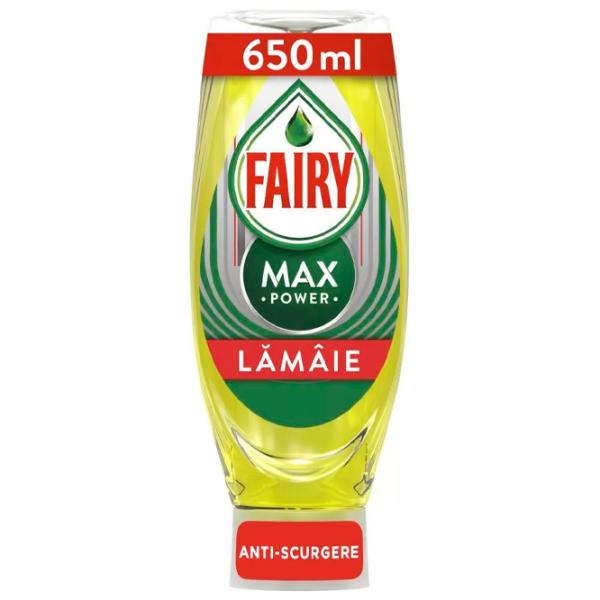 Средство для мытья посуды Fairy Max Power 0.65 л/ Лимон photo 1 Средство для мытья посуды Fairy Max Power 0.65 л/ Лимон photo 1