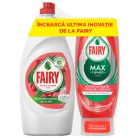 Detergent de vase Fairy Max Power Bundle 1.25 l/ Poamă