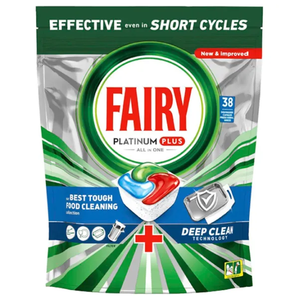 Средство для посудомоечных машин Fairy Platinum Plus All in One Лимон photo 1 Средство для посудомоечных машин Fairy Platinum Plus All in One Лимон photo 1