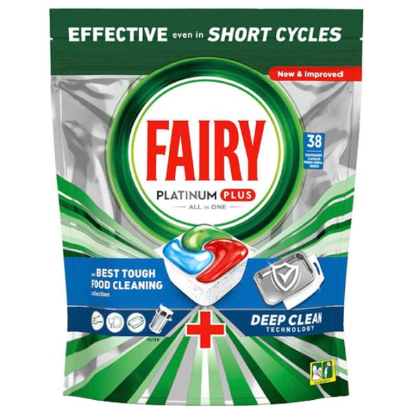 Средство для посудомоечных машин Fairy Platinum Plus All in One Лимон photo 1 Средство для посудомоечных машин Fairy Platinum Plus All in One Лимон photo 1