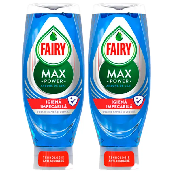 Средство для мытья посуды Fairy Max Power Bundle 0.45 л/ Чайное дерево photo 1 Средство для мытья посуды Fairy Max Power Bundle 0.45 л/ Чайное дерево photo 1