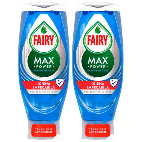 Средство для мытья посуды Fairy Max Power Bundle 0.45 л/ Чайное дерево photo 1 Средство для мытья посуды Fairy Max Power Bundle 0.45 л/ Чайное дерево photo 1