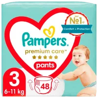 Scutece pentru copii Pampers Premium Care Pants 3 6 - 11 kg/ 48 buc.