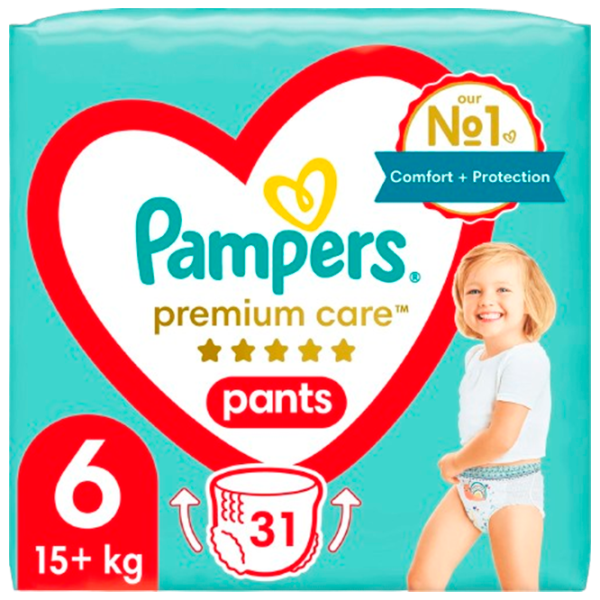 Подгузники для детей Pampers Premium Care Pants 6 15+ кг/ 31 шт. photo 1