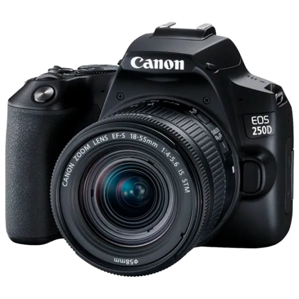 Cameră foto Canon EOS 250D + EF-S 18-55mm F4-5.6 IS STM Kit CMOS/ Black photo 1 Cameră foto Canon EOS 250D + EF-S 18-55mm F4-5.6 IS STM Kit CMOS/ Black photo 1
