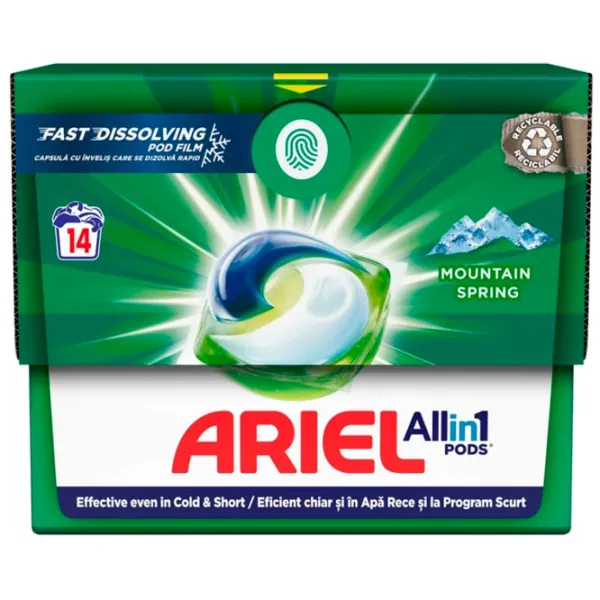 Detergent Ariel Mountain Spring 3.3 kg  Număr spălări: 14 photo 1
