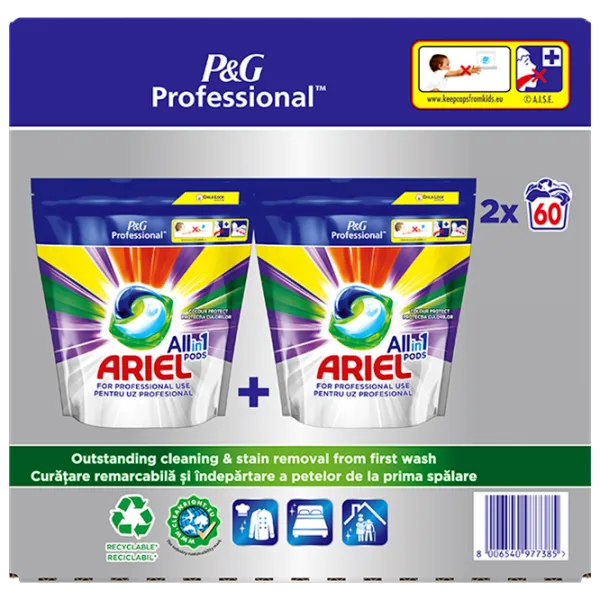 Detergent Ariel Pods Color Gel 2.48 kg  Număr spălări: 120 photo 1