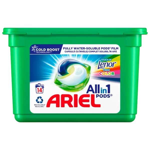 Detergent Ariel PODS TOL COLOR 0.33 kg  Număr spălări: 14 photo 1