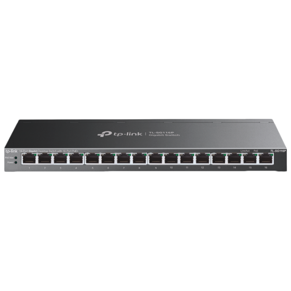Коммутатор TP-Link TL-SG116P Черный photo 1 Коммутатор TP-Link TL-SG116P Черный photo 1