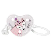 Клипса для пустышки Lovi Indian Summer для девочек/ 0 месяцев -/ Белый