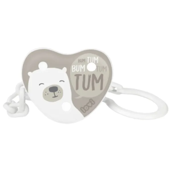 Клипса для пустышки Lovi Buddy Bear Унисекс/ 0 месяцев -/ Бежевый photo 1