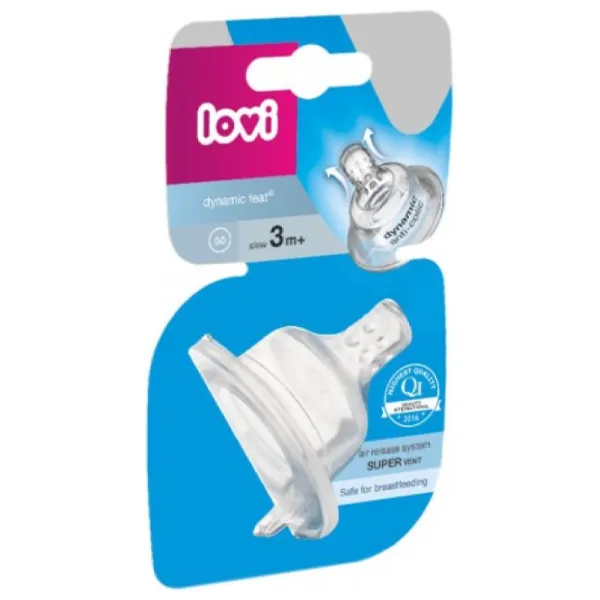 Tetină pentru biberon Lovi 18/ 756 Dynamic Unisex/ Transparent photo 1