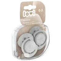 Соска ортодонтическая Lovi 22/ 906 Harmony для мальчиков/ 0 месяцев - 3 месяцев/ Силикон/ Серый