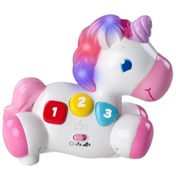 Jucărie interactivă Bright Starts Rock & Glow Unicornul Magic 074451103078 0.6+/ White photo 1