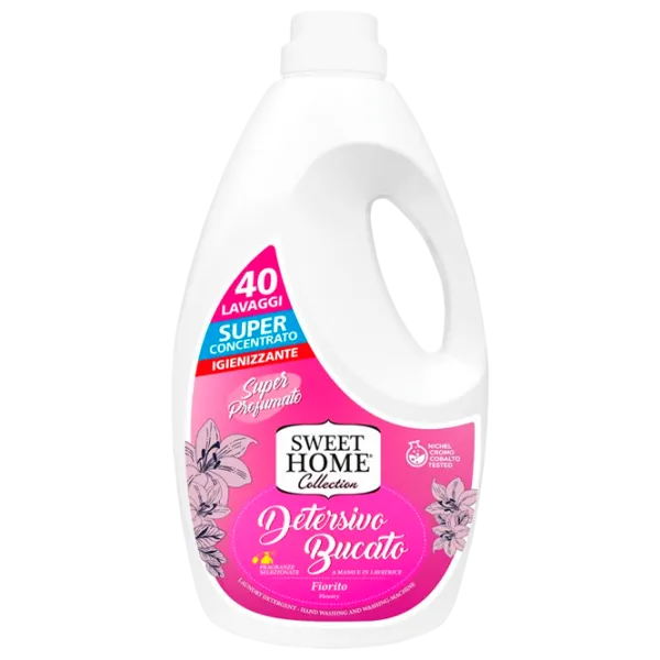 Gel de spălare Sweet Home Collection Flowery 2 kg 2l Număr spălări: 40 photo 1 Gel de spălare Sweet Home Collection Flowery 2 kg 2l Număr spălări: 40 photo 1