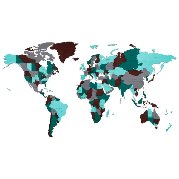 Пазл 3D Ewa Toys World Map Small 14+/ Количество деталей: 114 photo 1