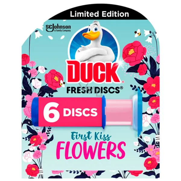Absorbant de mirosuri pentru toaletă Duck Fresh Discs Flowers 2300520 pentru curăţare și împrospătare photo 1