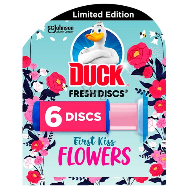 Absorbant de mirosuri pentru toaletă Duck Fresh Discs Flowers 2300520 pentru curăţare și împrospătare photo 1