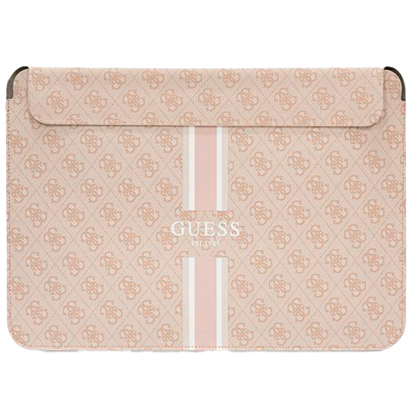 Husă pentru laptop GUESS 4G Printed Stripes 14"/ Pink photo 1