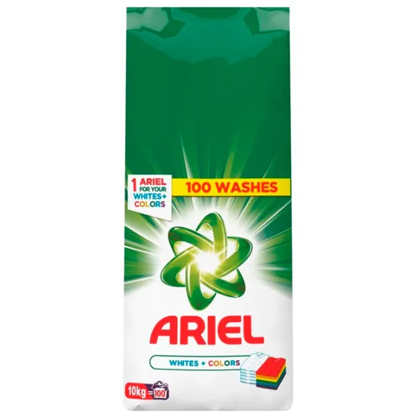 Detergent Ariel Whites&Colors 10 kg  Număr spălări: 100 photo 1