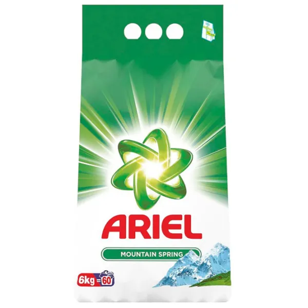 Detergent Ariel Mountain Spring 6 kg  Număr spălări: 60 photo 1