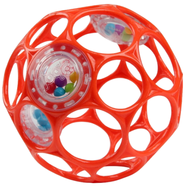 Jucărie senzorială Bright Starts Oball Rattle™ 074451114876 0+/ Red photo 1