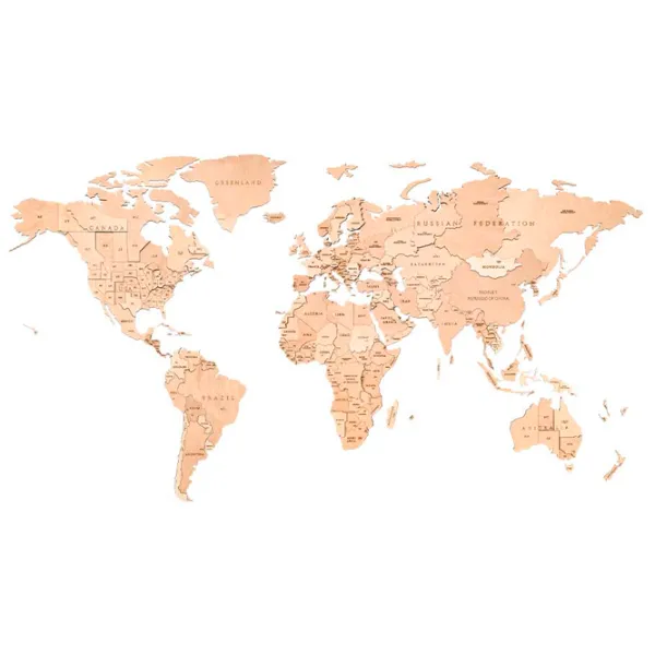 Пазл 2D Ewa Toys World Map S Untouched World 14+/ Количество деталей: 114 photo 1