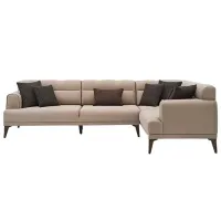 Canapea de colț Dogtas Madrid Right (3120007402) Velvet/ Brown