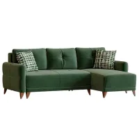 Canapea de colț Dogtas Mila (3120015728) Stofă/ Olive