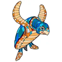 Puzzle 2D Ewa Toys Turtle S 8+/ Numărul de piese: 80