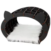 Когтеточка для кошек Ewa Toys Cat’s House Домик/ Напольная/ Черный