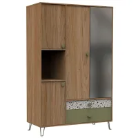 Шкаф Линейный Dogtas Greta 135 x 61см x 210 / ДСП / Коричневый 