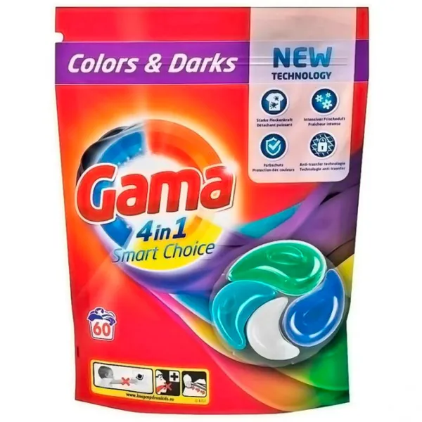 Detergent Gama 4in1 Color 0.022 kg 0.022l Număr spălări: 60 photo 1 Detergent Gama 4in1 Color 0.022 kg 0.022l Număr spălări: 60 photo 1