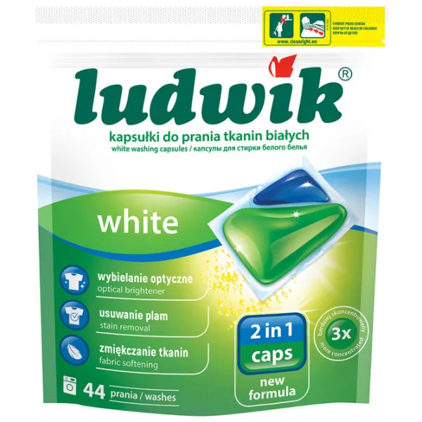 Detergent Ludwik White 2in1 1 kg  Număr spălări: 44 photo 1 Detergent Ludwik White 2in1 1 kg  Număr spălări: 44 photo 1