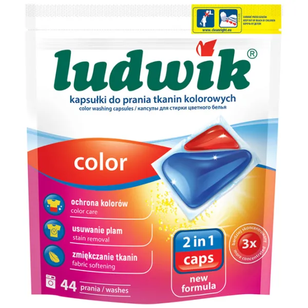 Моющее средство Ludwik Color 2in1 1 кг  Количество стирок: 44 photo 1