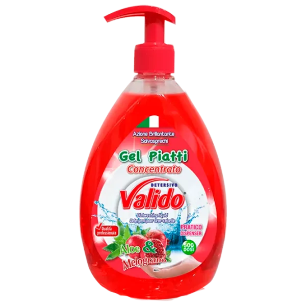 Detergent de vase Valido 8033447584262 1 l/ Aloe și rodie photo 1 Detergent de vase Valido 8033447584262 1 l/ Aloe și rodie photo 1