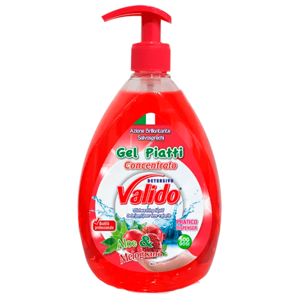 Detergent de vase Valido 8033447584262 1 l/ Aloe și rodie photo 1 Detergent de vase Valido 8033447584262 1 l/ Aloe și rodie photo 1