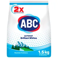 Моющее средство ABC Brilliant Whites 1.5 кг  Количество стирок: 10 