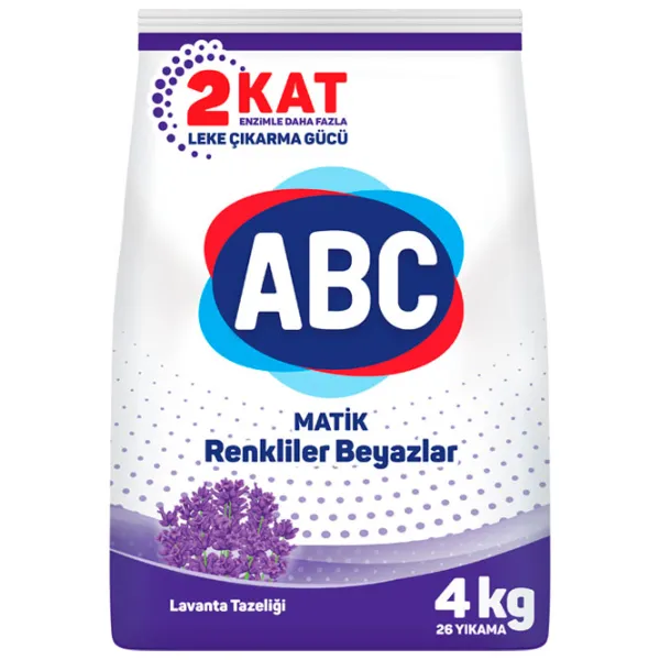 Detergent ABC Lavander 4 kg  Număr spălări: 26 photo 1