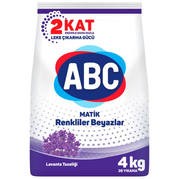 Detergent ABC Lavander 4 kg  Număr spălări: 26 photo 1