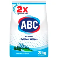 Detergent ABC Brilliant Whites 3 kg  Număr spălări: 30
