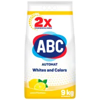 Detergent ABC Whites&Colors 9 kg  Număr spălări: 90