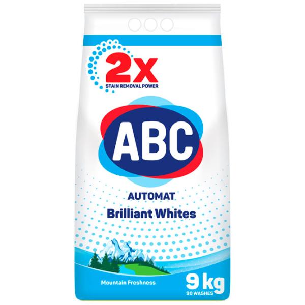 Detergent ABC Brilliant Whites 9 kg  Număr spălări: 90 photo 1