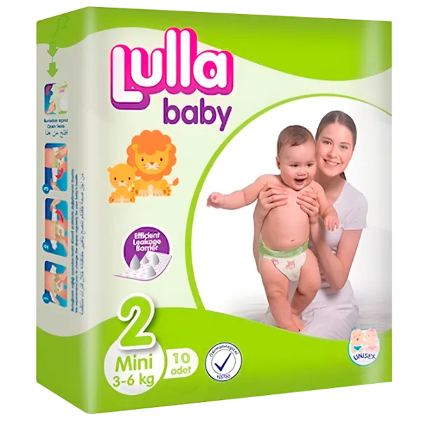 Scutece pentru copii Lulla Baby Standart 2 3 - 6 kg/ 10 buc. photo 1 Scutece pentru copii Lulla Baby Standart 2 3 - 6 kg/ 10 buc. photo 1