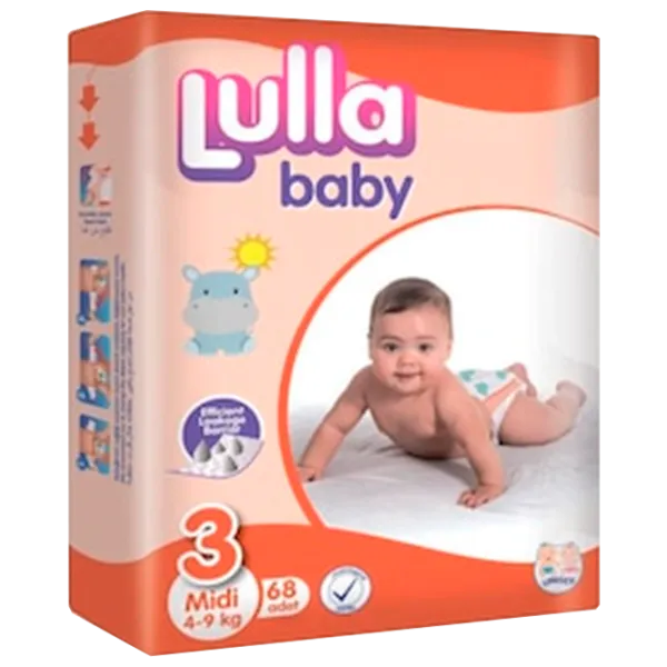 Подгузники для детей Lulla Baby Midi 3 4 - 9 кг/ 68 шт. photo 1 Подгузники для детей Lulla Baby Midi 3 4 - 9 кг/ 68 шт. photo 1