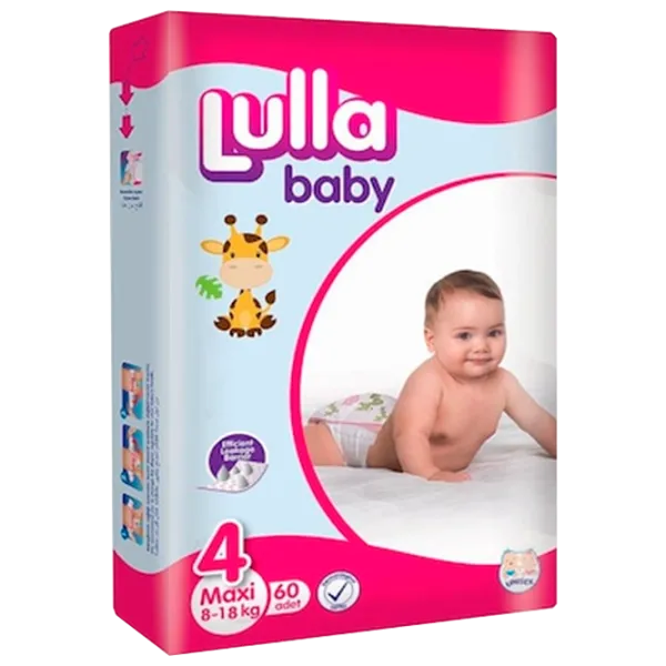 Scutece pentru copii Lulla Baby Maxi 4 8 - 18 kg/ 60 buc. photo 1 Scutece pentru copii Lulla Baby Maxi 4 8 - 18 kg/ 60 buc. photo 1
