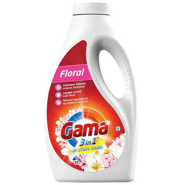 Гель для стирки Gama Floral Sensation 1.2 кг 1.2л Количество стирок: 24 photo 1 Гель для стирки Gama Floral Sensation 1.2 кг 1.2л Количество стирок: 24 photo 1