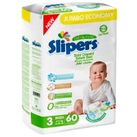 Scutece pentru copii Slipers Midi 3 4 - 9 kg/ 60 buc.